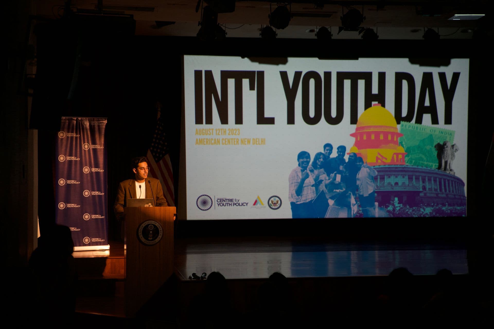 CYP presenting at International Youth Day event